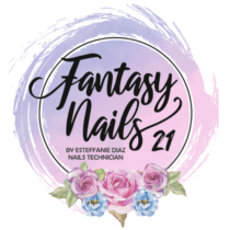 Emblema de calidad y estilo en uñas acrílicas: Logo de Fantasy Nails 21