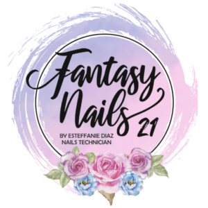 Emblema de calidad y estilo en uñas acrílicas: Logo de Fantasy Nails 21